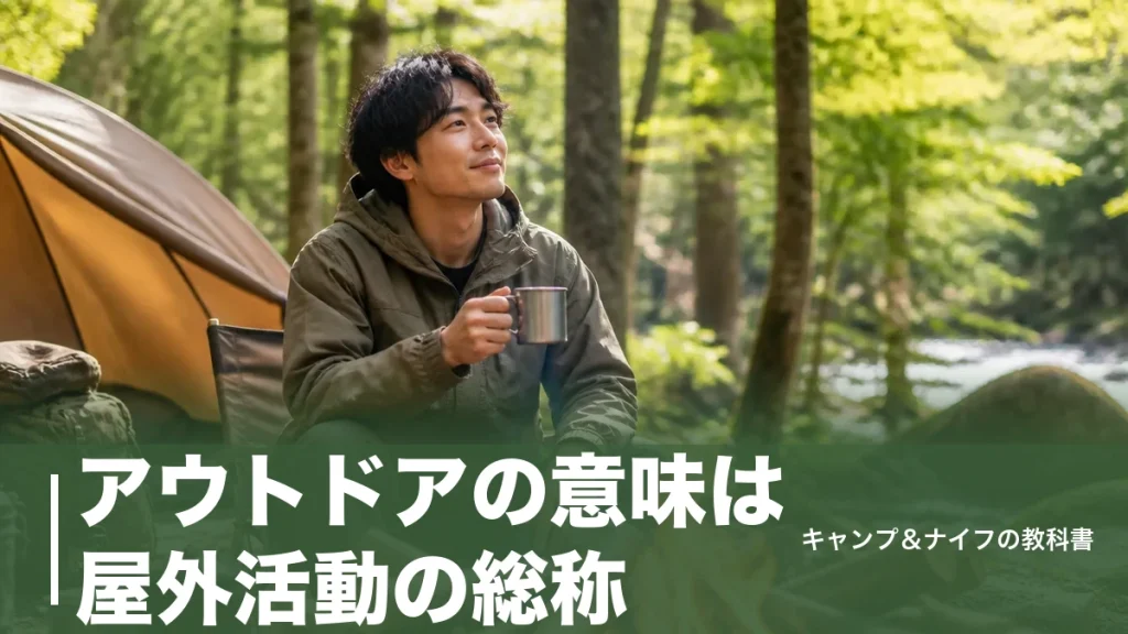 アウトドアの意味は屋外活動の総称｜語源・種類・インドアとの違いを徹底解説のアイキャッチ画像