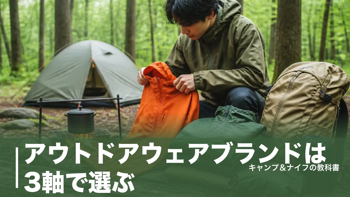 アウトドアウェアブランドは3軸で選ぶ｜主要8社を価格・得意分野・国で徹底比較のアイキャッチ画像