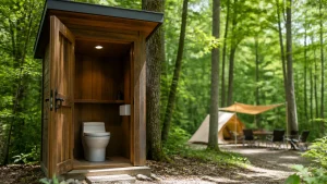 キャンプ場のトイレ事情を徹底解説｜4タイプの見分け方と夜・携帯トイレの備え方のアイキャッチ画像