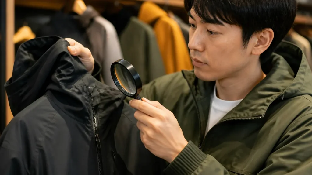ノースフェイス偽物の見分け方7つ｜タグ・YKK・価格で正規品を見抜くチェック術のアイキャッチ画像