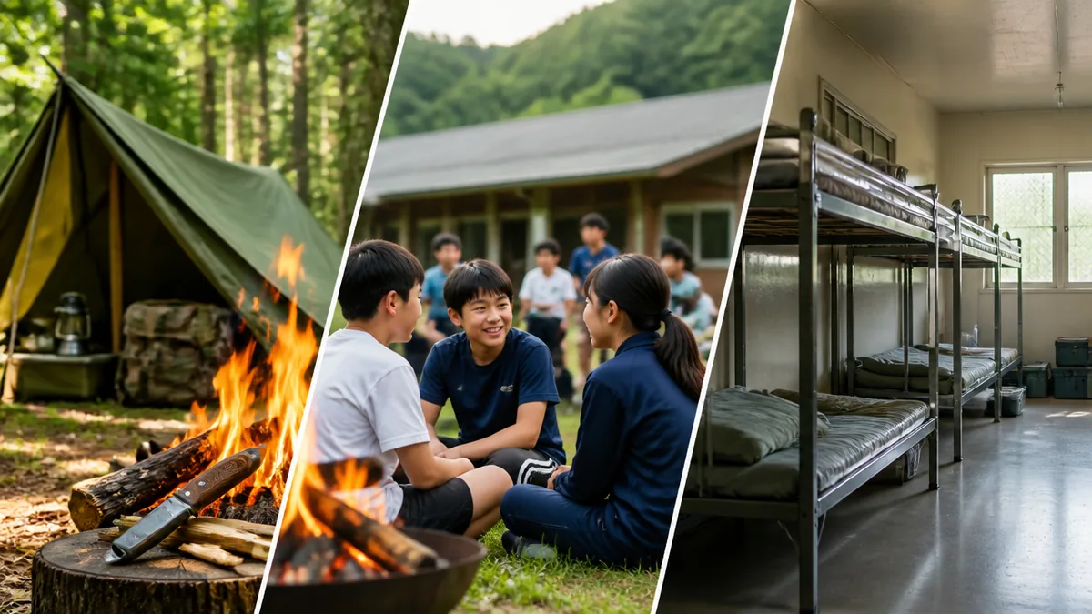 「合宿」「収容所」も英語ではcamp｜意外と広いキャンプの守備範囲の解説画像