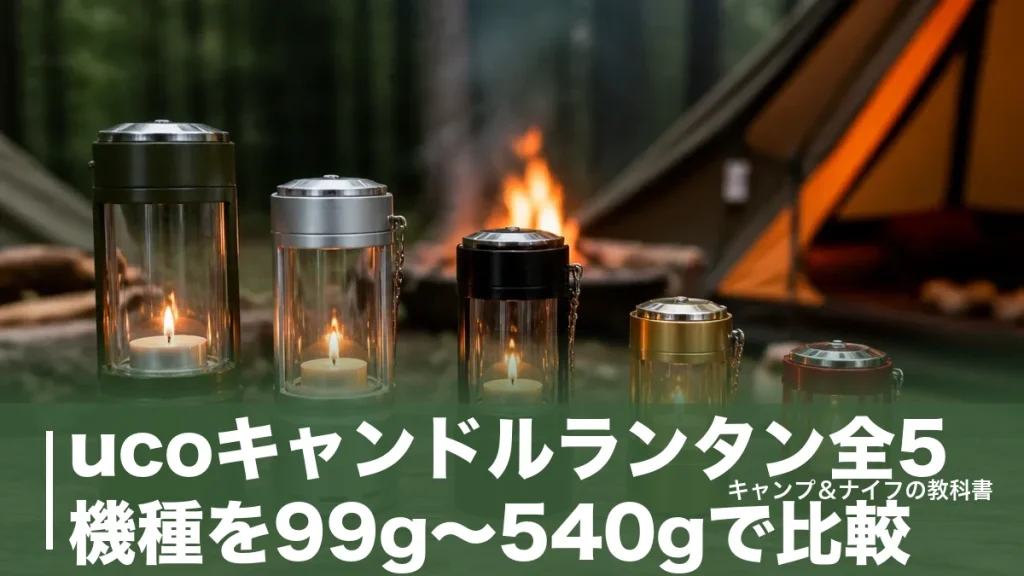 ucoキャンドルランタン全5機種を99g〜540gで比較｜9時間灯る炎の選び方のアイキャッチ画像