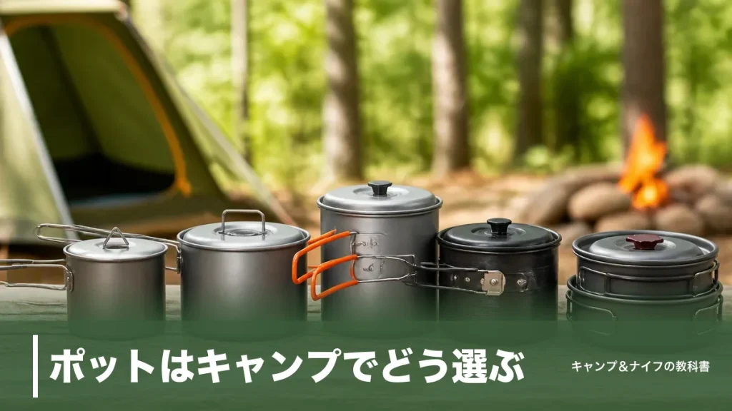 ポットはキャンプでどう選ぶ？おすすめ7選を重量115gから素材別に徹底比較のアイキャッチ画像