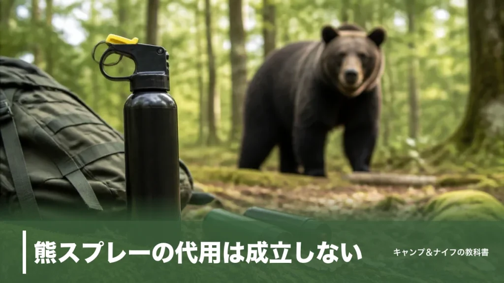 熊スプレーの代用は成立しない｜殺虫剤・防犯スプレーが効かない理由と正解の備えのアイキャッチ画像