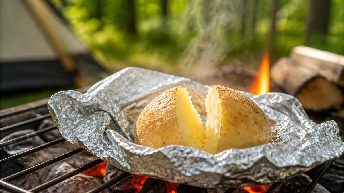 じゃがいもホイル焼きはバーベキューで20分｜炭火230℃で失敗しない包み方のアイキャッチ画像