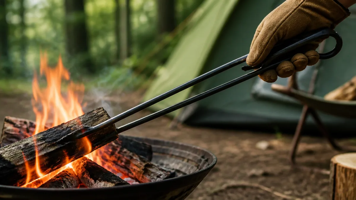 焚き火トングとは?火ばさみ・BBQトングとの違いを整理するの解説画像