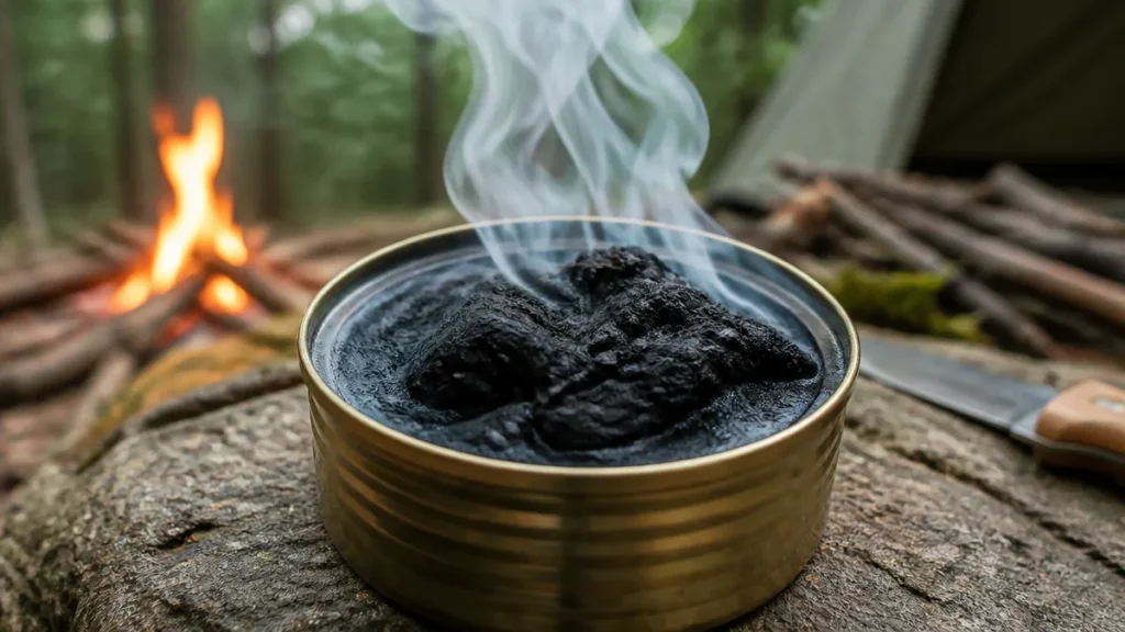 チャークロスの作り方は缶と綿布だけ｜煙が止まるまで30分で完成する火口の全手順のアイキャッチ画像