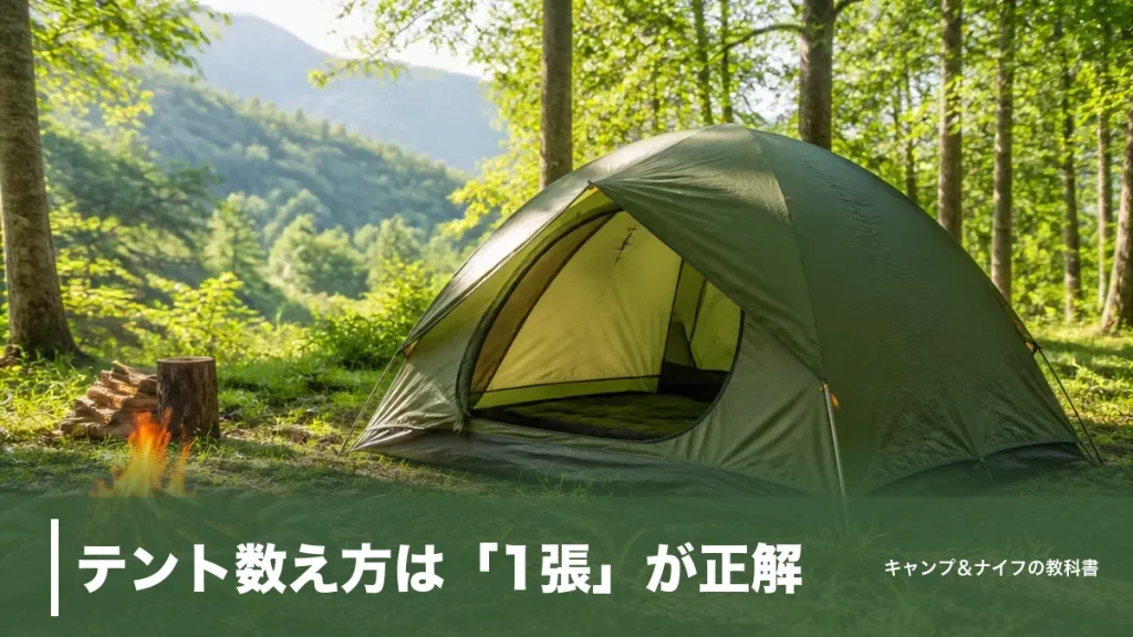 テント数え方は「1張」が正解｜台・基・棟との違いとタープも数える予約の落とし穴のアイキャッチ画像